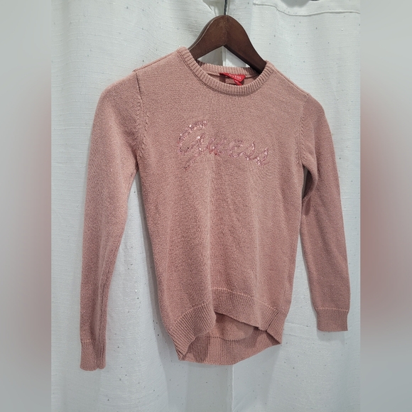 GUESS Rose Gold Sparkle Girls Sz 8 Knitted. - Picture 3 of 6